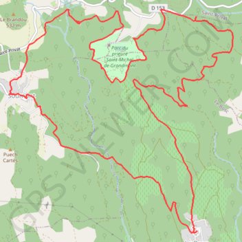 Les dolmens du prieuré de Grandmont GPS track, route, trail