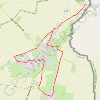 Les Chapelles de Rombies-et-Marchipont GPS track, route, trail