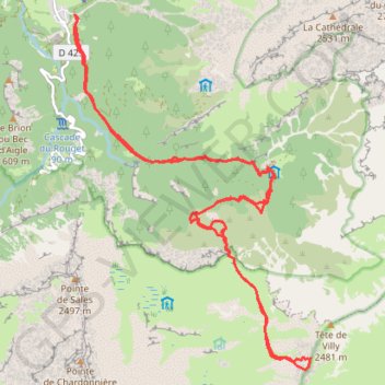 Frêtes de Villy GPS track, route, trail