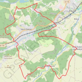 Autour de Saint-Chéron GPS track, route, trail