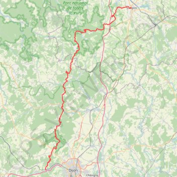 GR 7 - De Langres (Haute-Marne) à Velars-sur-Ouche (Côte d'Or) GPS track, route, trail
