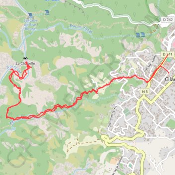 Randonnée de la Chapelle à Cilaos (Réunion) GPS track, route, trail