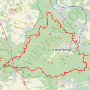 Tour du Massif de Fontainebleau GPS track, route, trail