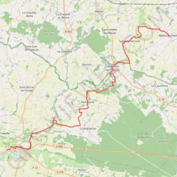 Chemin de Saint Michel (voie de Paris) etape 11 A GPS track, route, trail