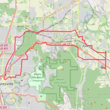 25 mile Bike Ride, Huntsville/Gurley AL GPS track, route, trail