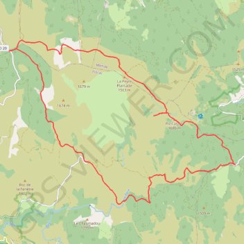 Boucle Finiels - Mas de la Barque - Cassini GPS track, route, trail