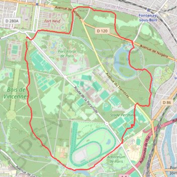 Vincennes Soutenue GPS track, route, trail