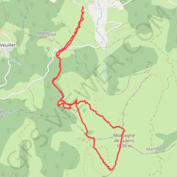 Montagne de Sulens GPS track, route, trail