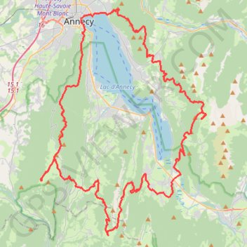 Tour du Lac d'Annecy par les crêtes GPS track, route, trail