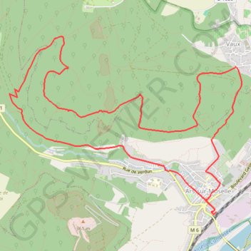 Vaux - Fond de Boncourt - Cerisiers - Ars-Gare GPS track, route, trail