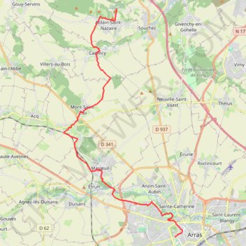 Arras - Notre-Dame-de-Lorette GPS track, route, trail