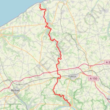 GR®211 De Veulettes-sur-Mer à Caudebec-en-Caux (Seine-Maritime) (2021) GPS track, route, trail
