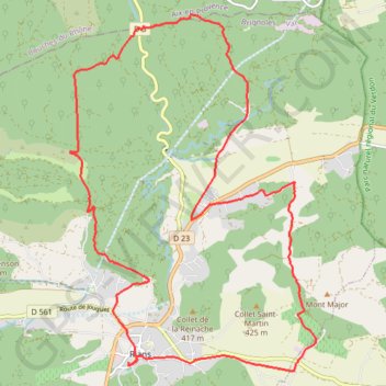 Rians (83) Les Dérots - Plan de Valavès - Mont Major GPS track, route, trail