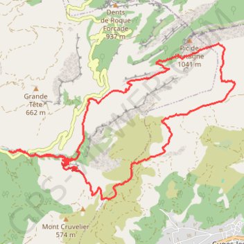 Pic de bertagne gémenos GPS track, route, trail