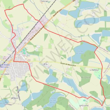 Dombes - Etang des Vavres GPS track, route, trail