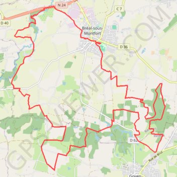 Breal-sous-Montfort GPS track, route, trail