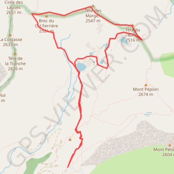 Lacs Millefonts GPS track, route, trail