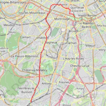 Massy-Verrières - Paris Monsouris GPS track, route, trail
