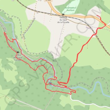 Le Canyon de l'Alzou GPS track, route, trail