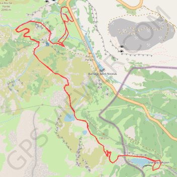 Lac de Roterel - Lago d'Arpon GPS track, route, trail