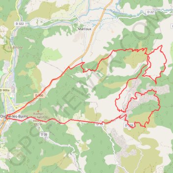Secteur Digne les Bains - N°21 - Randuro des Terres Noires GPS track, route, trail