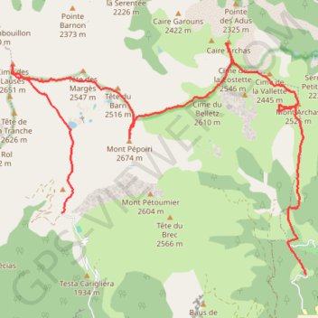 Mercantour Tour GPS track, route, trail
