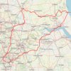 Gravel ride loop from Sheffield to Hornsea and York GPS track, route, trail