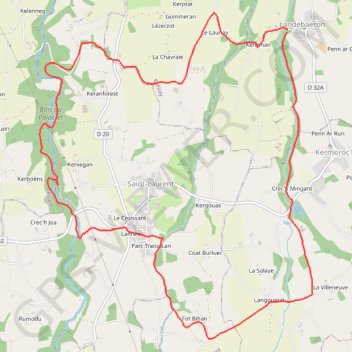 Landebaëron GPS track, route, trail