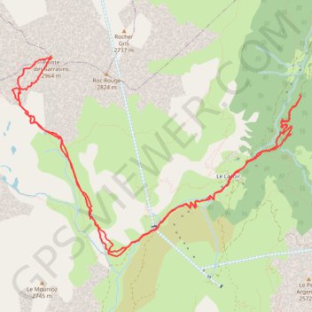 Pointe des Sarrasins GPS track, route, trail