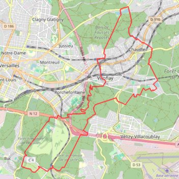 Les 3 forêts GPS track, route, trail