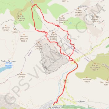 Pointe Blanche GPS track, route, trail