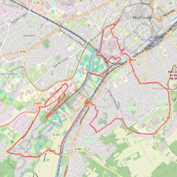 Mulhouse Course GPS track, route, trail