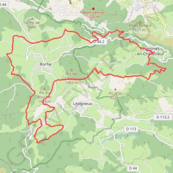 Marche des Ollagnes Essertines En Chatelneuf GPS track, route, trail