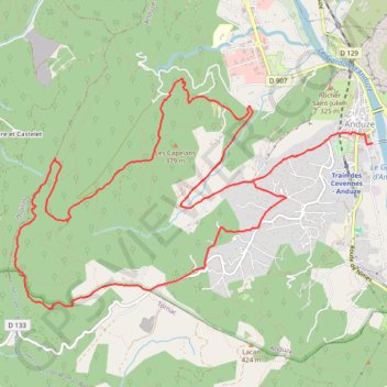 Anduze GPS track, route, trail