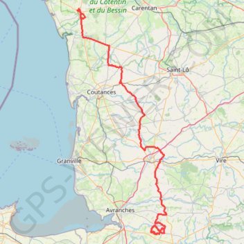 TM2023 la Haye vers Isigny V2-15581218 GPS track, route, trail
