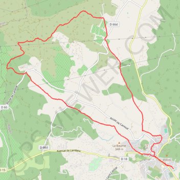 Rognes - Sentier des vignerons GPS track, route, trail