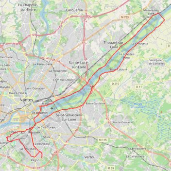 Bord de loire - rezé GPS track, route, trail