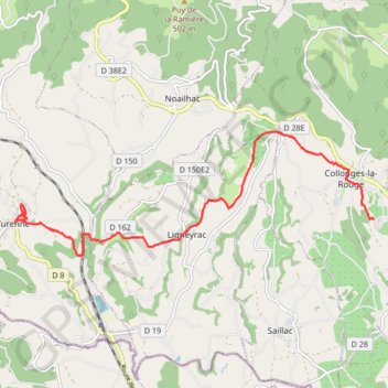 De Collonges-la-Rouge à Turenne, séjour de Collonges-la-Rouge GPS track, route, trail