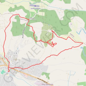 Saint Cannat-Fontaine de Doudonne GPS track, route, trail