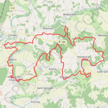 Condac Rejallant - Circuit VTT n°5 - 50km GPS track, route, trail