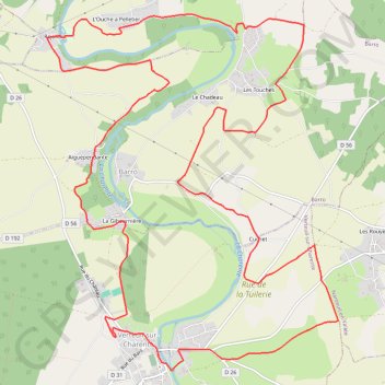 Condac Station Rejallent - Circuit VTT n°2 -21 kms GPS track, route, trail