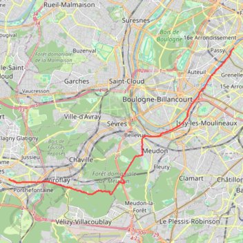 Paris - Versailles GPS track, route, trail